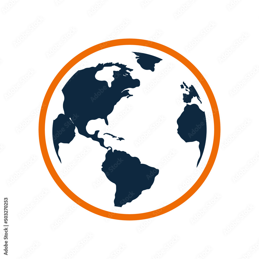 Earth, globe icon. Simple vector illustration.