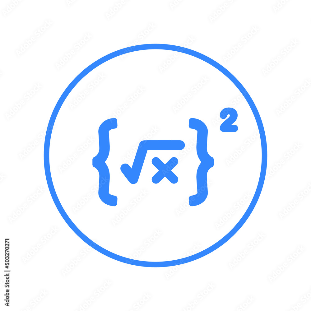Formula, math icon. Blue vector design. Formula, math icon. Blue vector design.