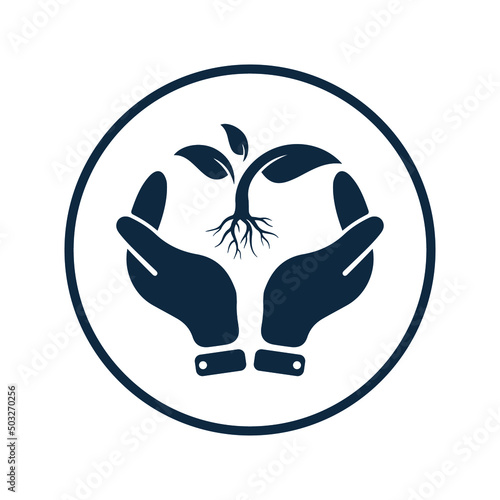 Ecology, plant leaf icon. Black vector illustration.