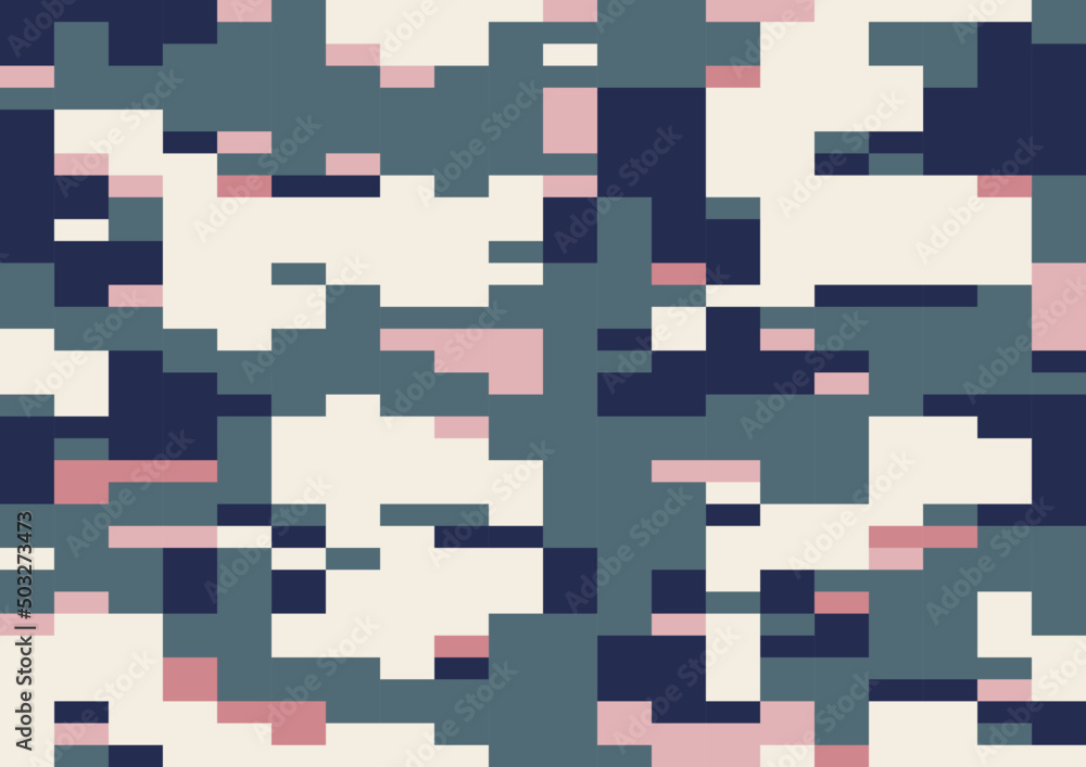 Urban spring multi-scale camouflage, seamless pattern. digi camo vector,  modern 8bit pixel texture in yellow, green and pink tones. digicamo design.  Stock Vector | Adobe Stock