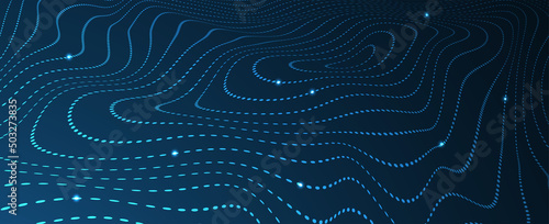 Quantum processing. Deep learning artificial intelligence. Future new technology  for business or science presentation