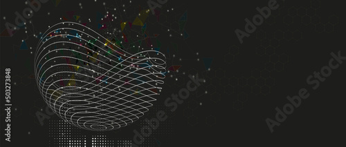 Quantum processing. Deep learning artificial intelligence. Future new technology  for business or science presentation