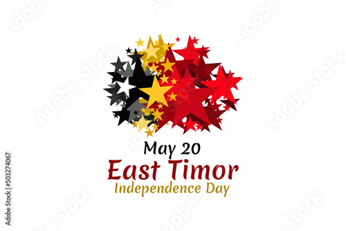 May 20, Independence day of East Timor vector illustration. Suitable for greeting card, poster and banner.