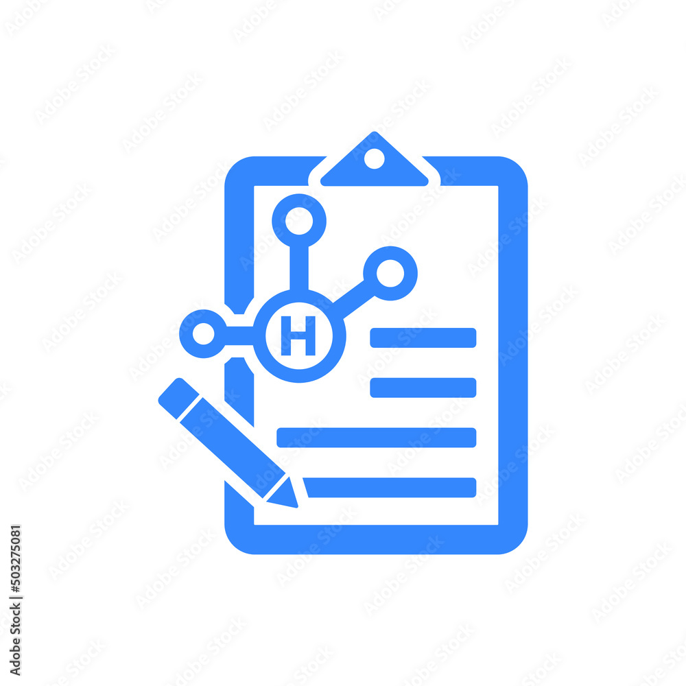 Research, physics, atom icon. Blue vector design. Research, physics, atom icon. Blue vector design.