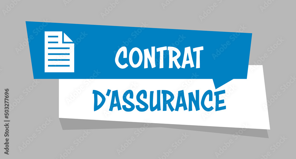 Logo contrat d'assurance. Logo contrat d'assurance.
