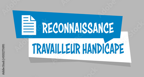 Logo reconnaissance travailleur handicapé.