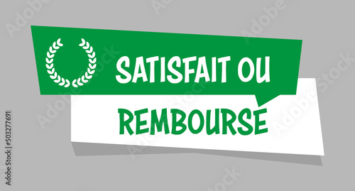 Logo satisfait ou remboursé.