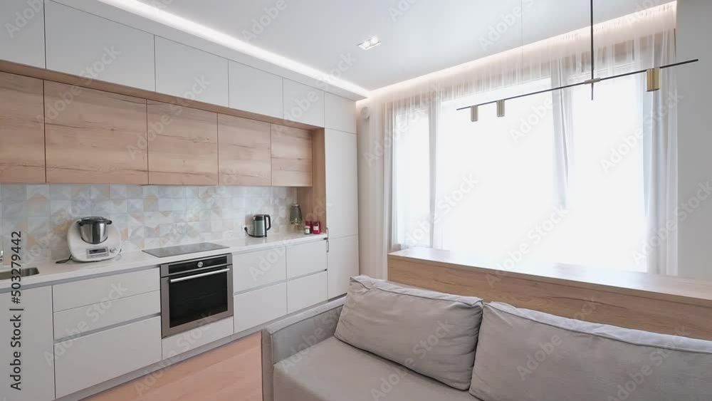 interior apartment room kitchen and dining room, refectory area cooking equipment interior apartment room kitchen and dining room, refectory area cooking equipment