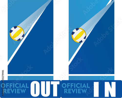 Volleyball official review. vector illustration