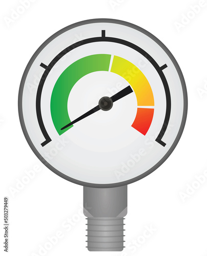 Pressure gauge isolated. vector illustration