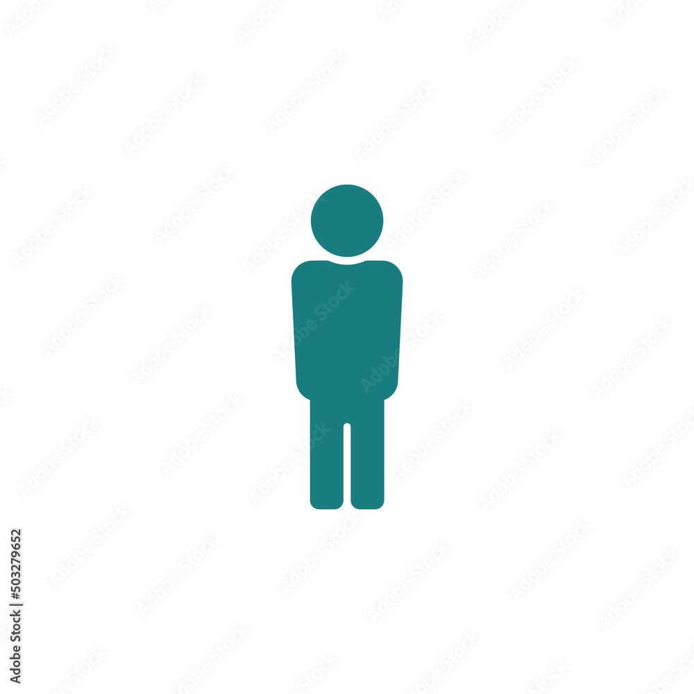 simple man icon on white background simple man icon on white background