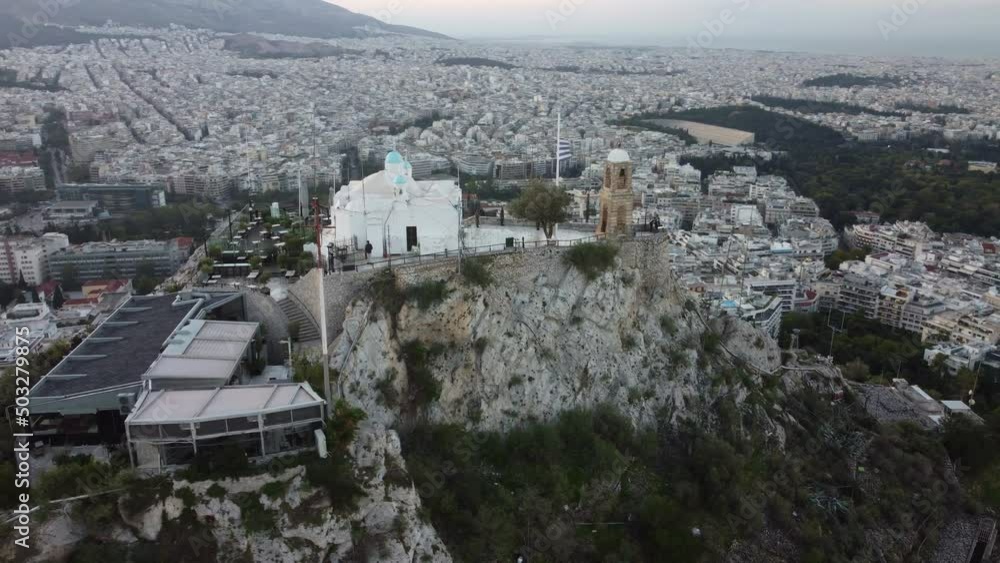 Drone view of Athens surrounded by mountains and the Saronic Gulf. Drone view of Athens surrounded by mountains and the Saronic Gulf.
