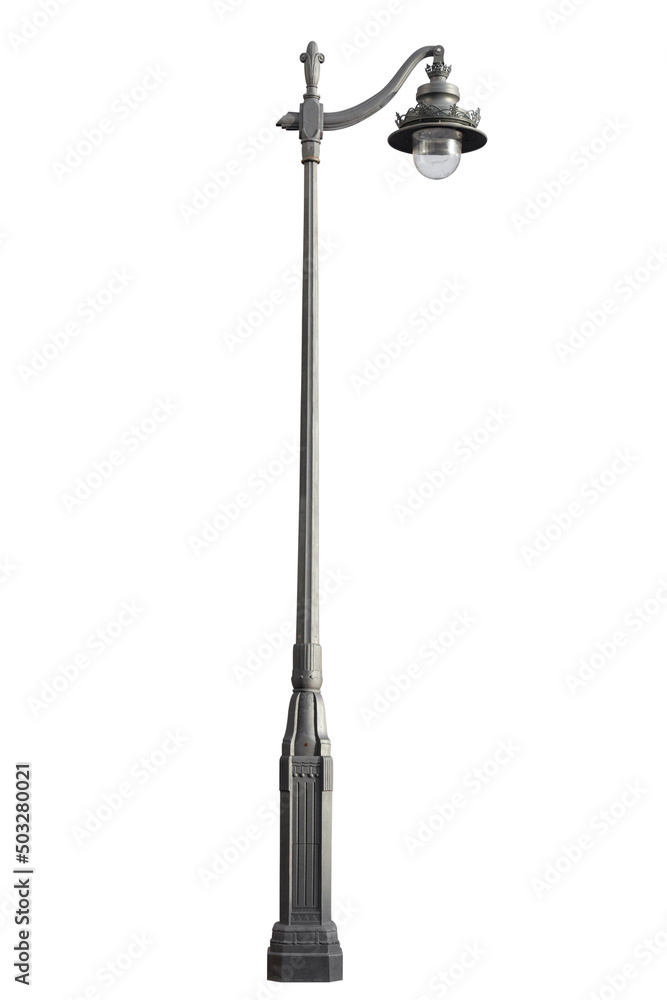 Street lamppost, isolated over white Street lamppost, isolated over white