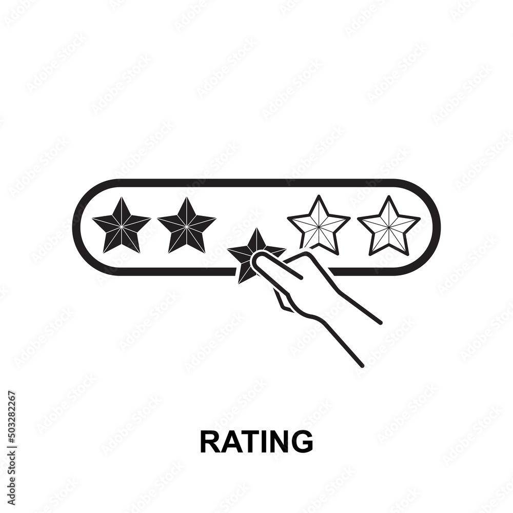 hand giving star rating isolated on white background vector illustration. hand giving star rating isolated on white background vector illustration.