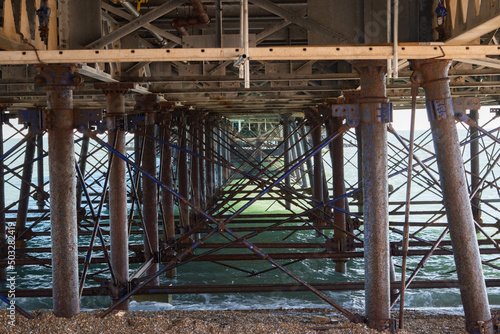 under the pier construction