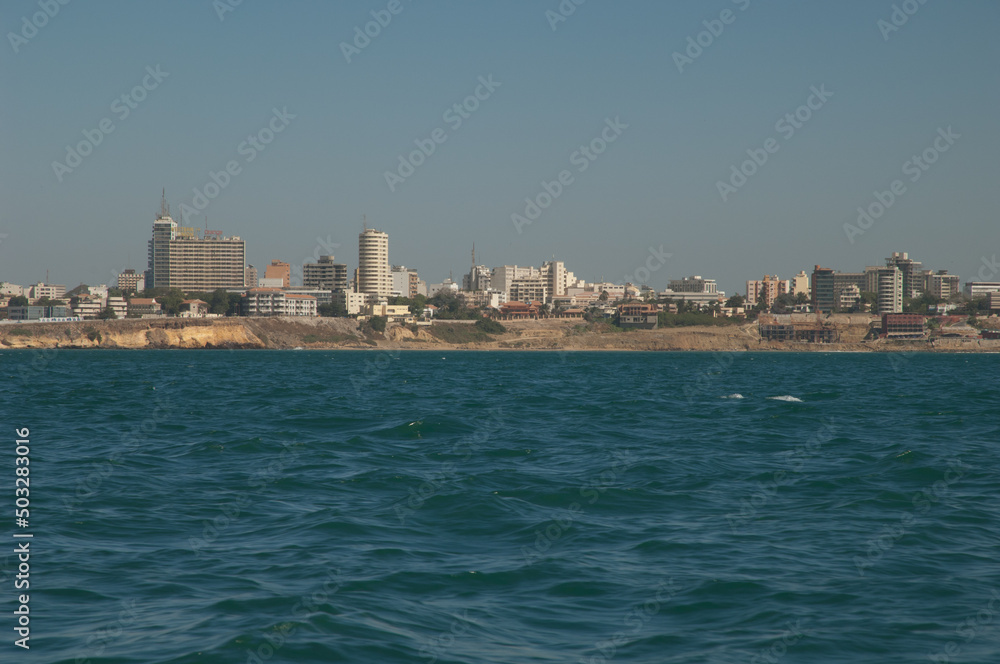 View of the coast and city of Dakar. Senegal.