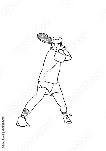 man playing tennis on the court