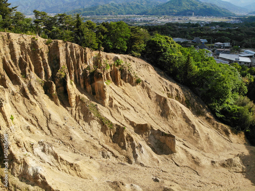 徳島県阿波市　阿波の土柱の風景
 photo