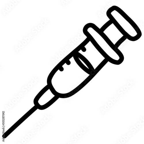 handdrawn syringe icon