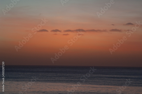 Atlantic Ocean at sunset from Dakar. Senegal.