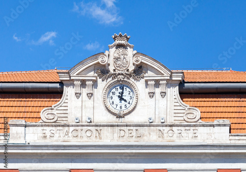 Estacion del Norte, Madrid, detail of the facade photo