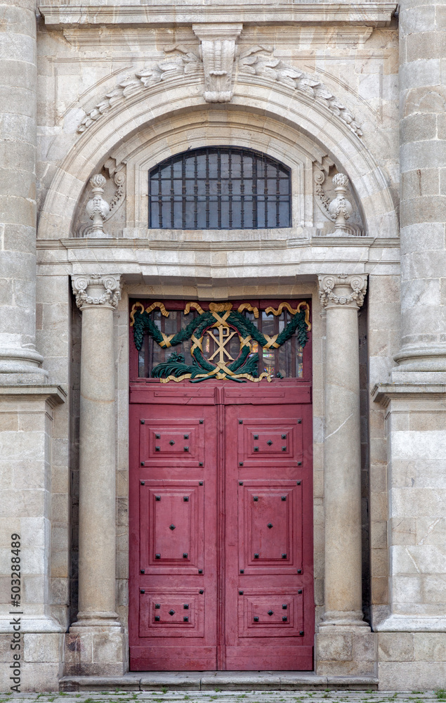 Door of an old building, Lugo, Spain