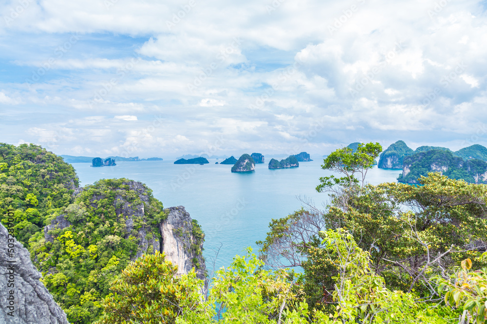 Koh Hong island view point to Beautiful scenery view 360 degree Krabi province, Thailand.
