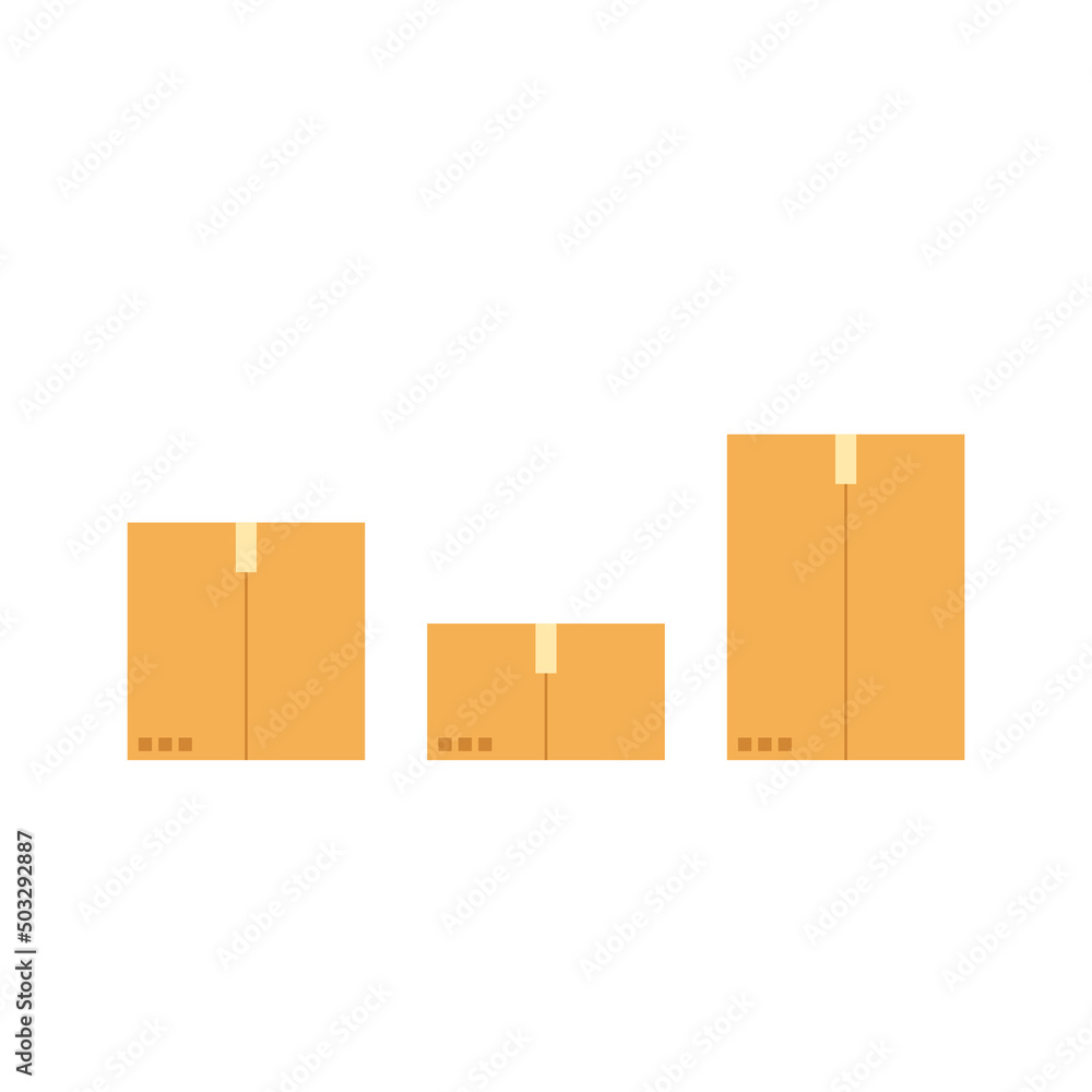 Parcel box vector. Parcel box on white background. Parcel box vector. Parcel box on white background.