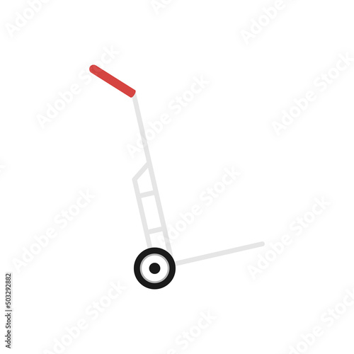 Trolley cart vector. Trolley cart on white background.