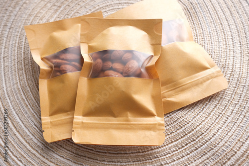  top view of almond nuts in a packet  © Towfiqu Barbhuiya 