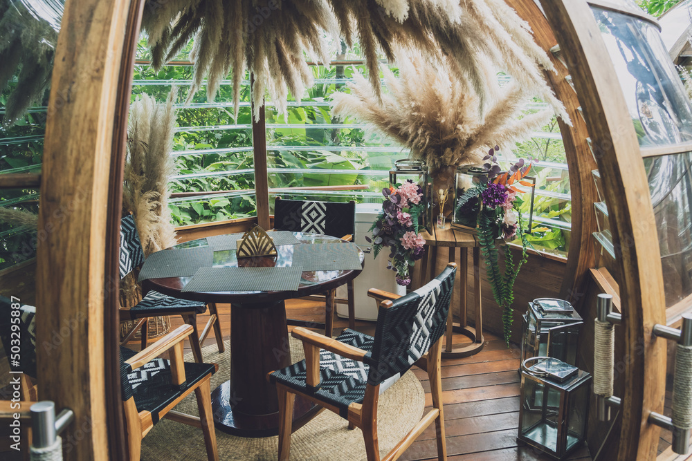 Beautiful cafe in the jungle of Thailand