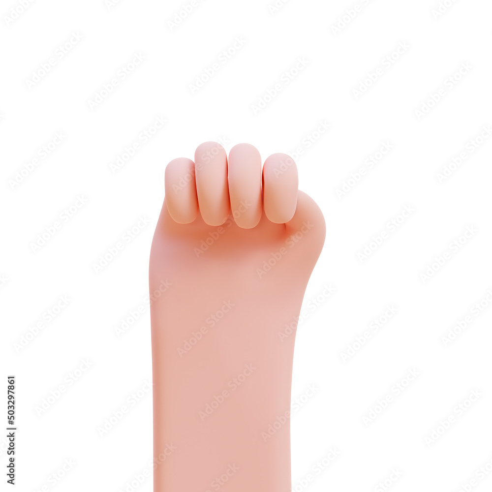 Cartoon hands. Hands raised to count fingers. 3d render illustration with Clipping path. Cartoon hands. Hands raised to count fingers. 3d render illustration with Clipping path.