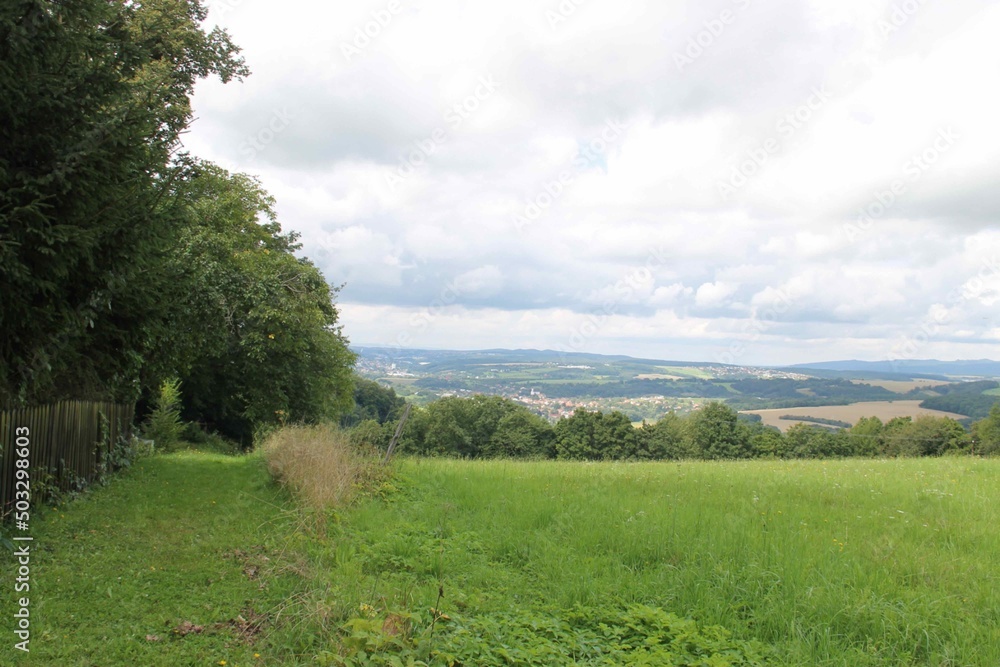 Fototapeta premium Panorama of Vizovice, Czech Republic