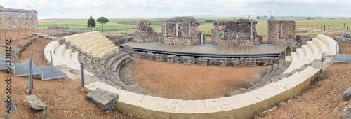 Ruins of the Roman theater of Regina (Casas de Reina, Badajoz, Extremadura, Spain) photo