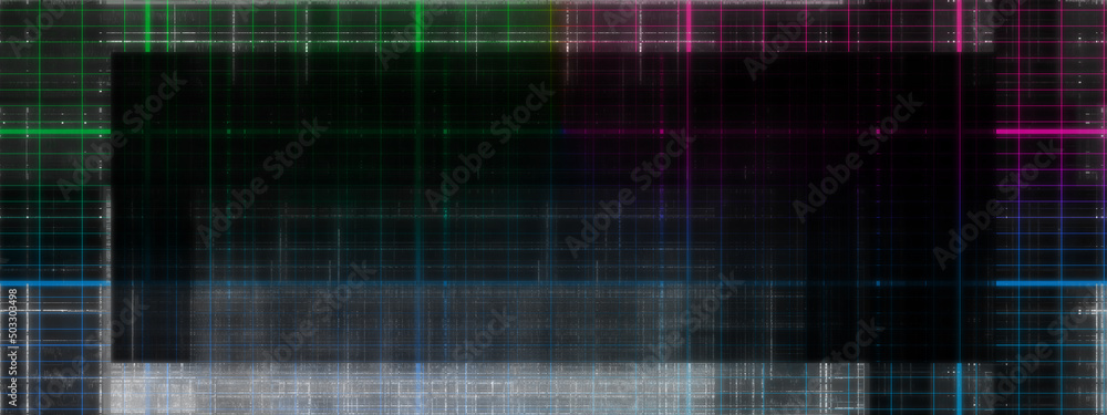 Abstract glitch art grid border background image. Abstract glitch art grid border background image.