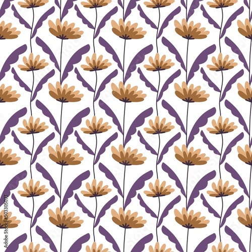 Floral seamless flower pattern for fabrics and textiles and packaging and gifts and cards and linens and kids