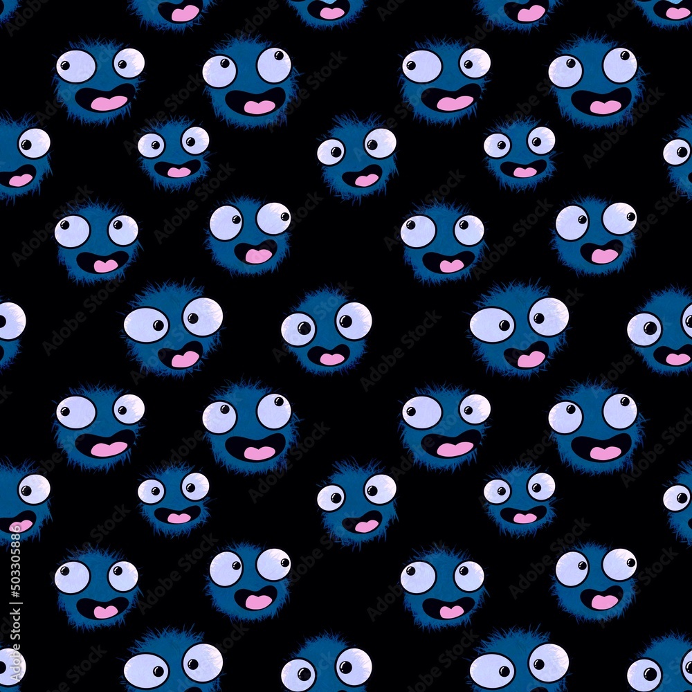 Kids seamless aliens monsters pattern for textiles and packaging and gifts and cards and linens and wrapping paper Kids seamless aliens monsters pattern for textiles and packaging and gifts and cards and linens and wrapping paper