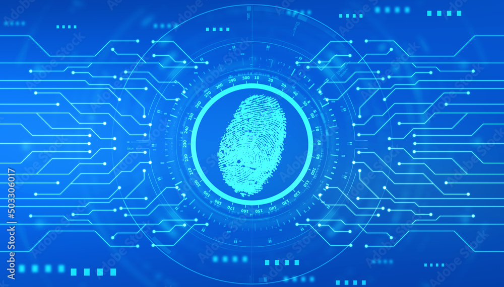 © partheev - Fingerprint Scanning Technology Concept 2d Illustration