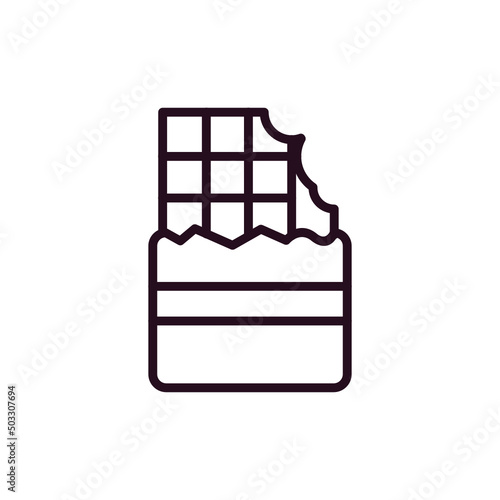 Chocolate Tablet With Bite Icon