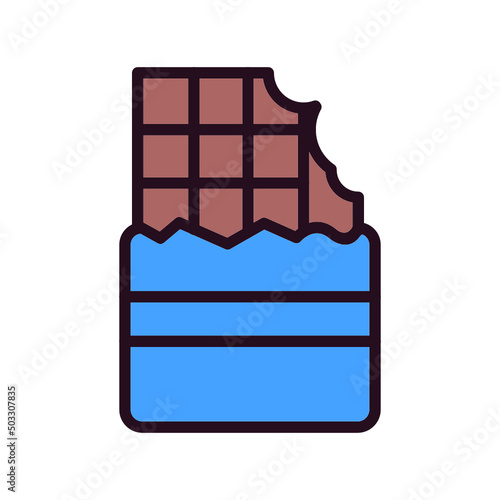 Chocolate Tablet With Bite Icon