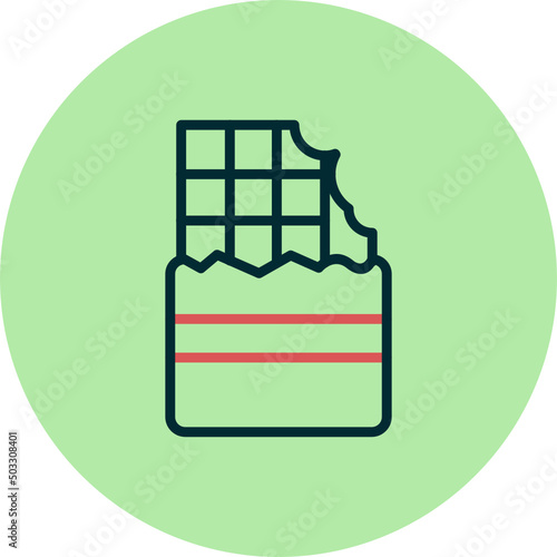 Chocolate Tablet With Bite Icon