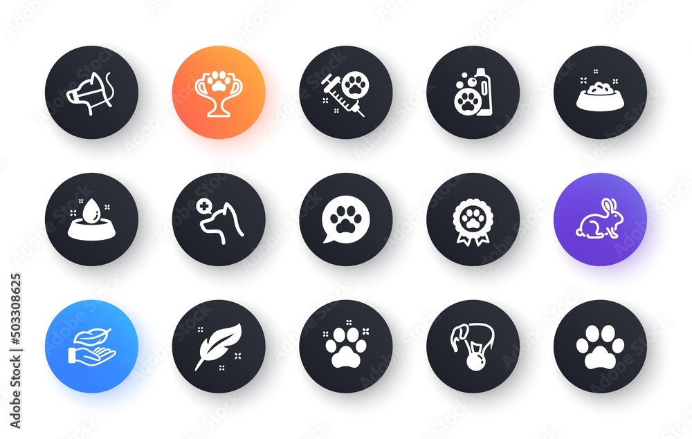 Minimal set of Pets care, Dog leash and Winner cup flat icons for web development. Veterinary clinic, Dog feeding, Elephant on ball icons. Lightweight, Water bowl, Pet friendly web elements. Vector Minimal set of Pets care, Dog leash and Winner cup flat icons for web development. Veterinary clinic, Dog feeding, Elephant on ball icons. Lightweight, Water bowl, Pet friendly web elements. Vector