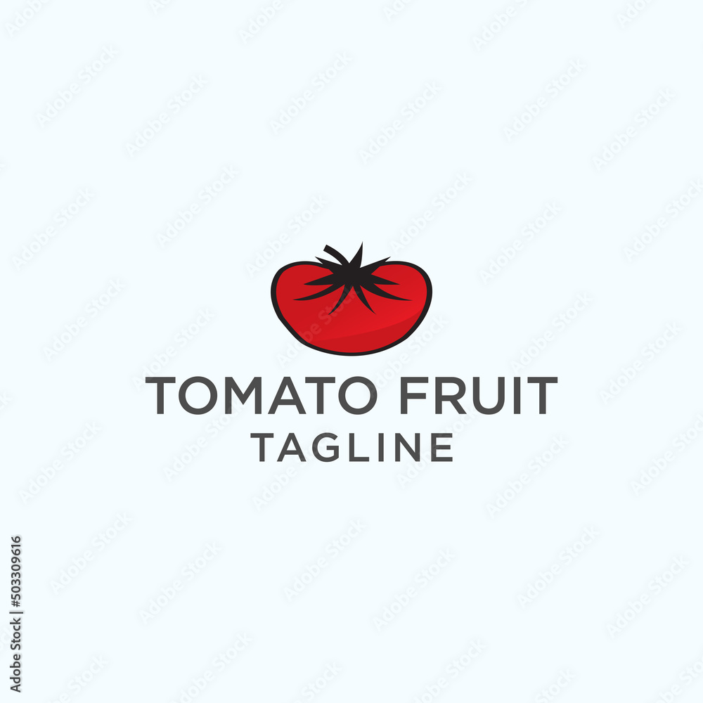 Tomato fruit logo icon design