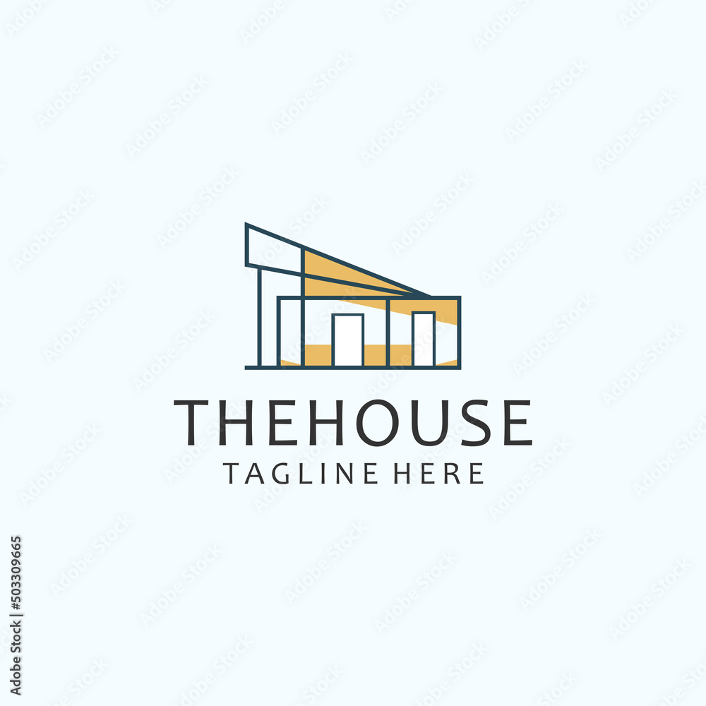 Thehouse logo icon design vector 
