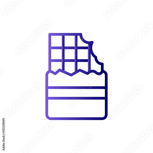 Chocolate Tablet With Bite Icon