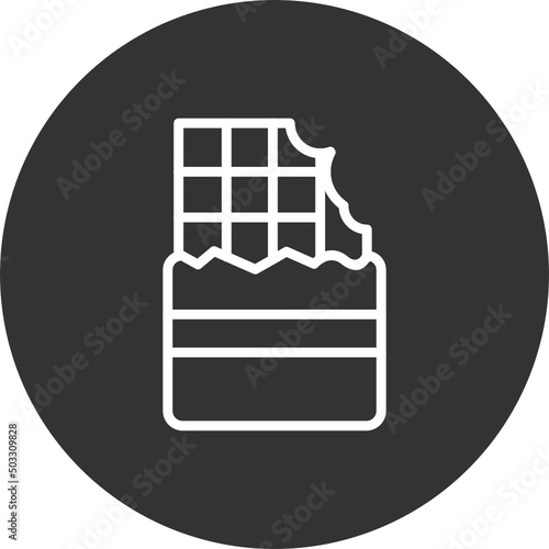 Chocolate Tablet With Bite Icon