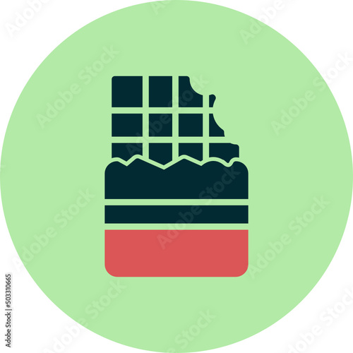 Chocolate Tablet With Bite Icon