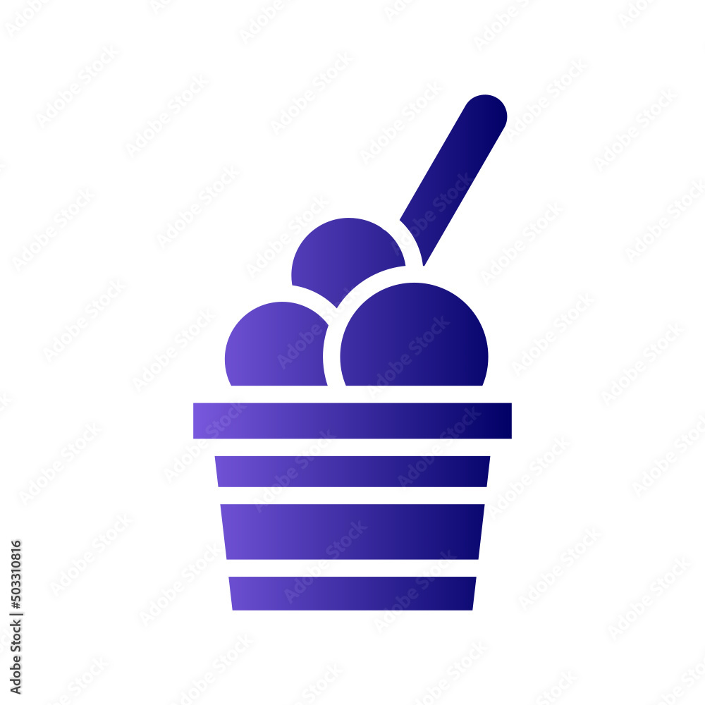 Ice Cream Balls On Cup Icon Ice Cream Balls On Cup Icon