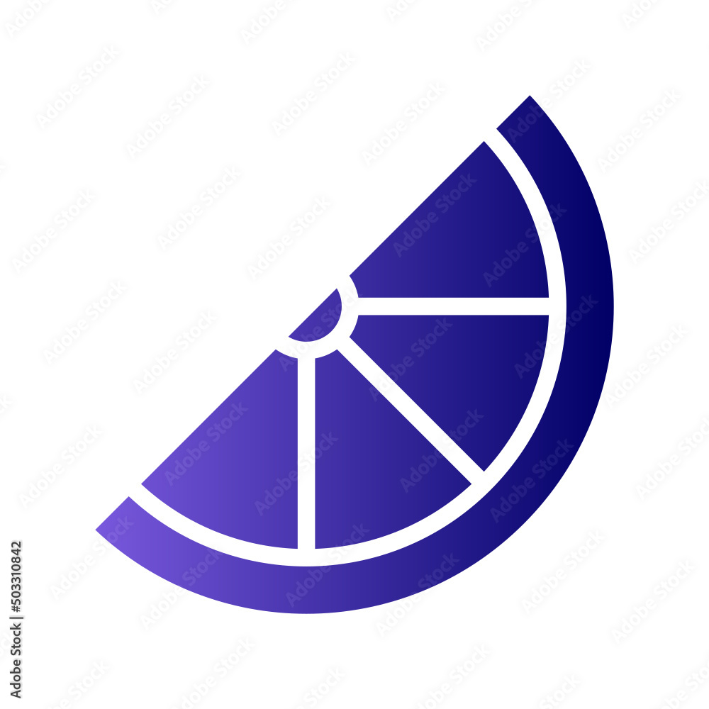 Inclined Slice Of Lemon Icon Inclined Slice Of Lemon Icon