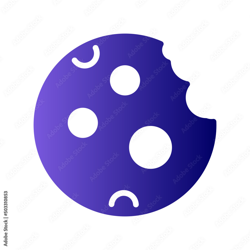 Cookie With Fine Chips Icon Cookie With Fine Chips Icon